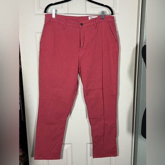 Cosmic Blue Love from Stitch Fix Cropped Jeans in Deep Red, size 14 - Picture 1 of 5